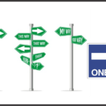 Directional signs in Lagos