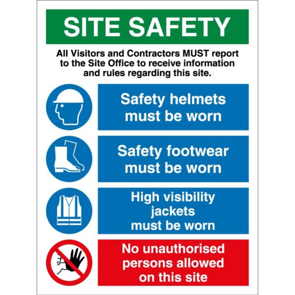 Site safety signs in Lagos