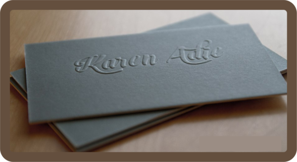 600gsm Embossed Business Card