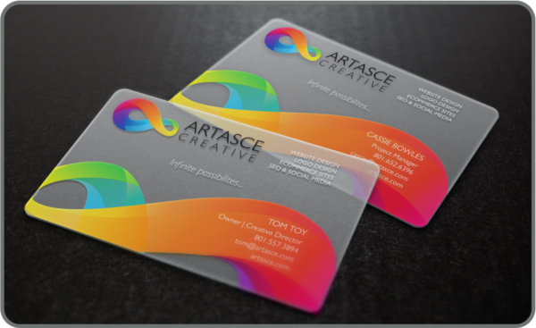 Clear Plastc Business card Printing